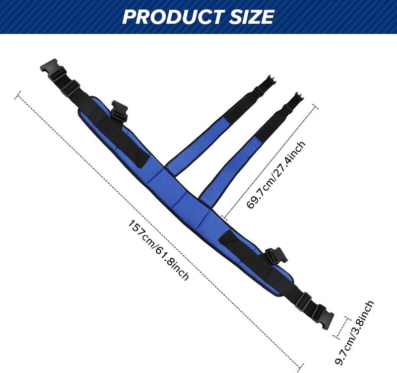 VOONKE Wheelchair Safety Belt Torso Support Vest, Adjustable Whole Body Safety Belt to Prevent Tilting or Falling, Suitable for Wheelchair Restraint Belts for Patients, The Elderly and The Disabled - Image 2